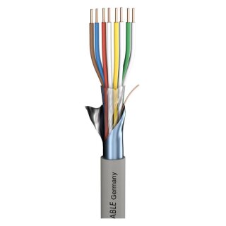 SOMMER CABLE Fernmeldekabel Logicable LG; PVC, flammwidrig; grau | 2 x 0,60 mm x Paarzahl 04
