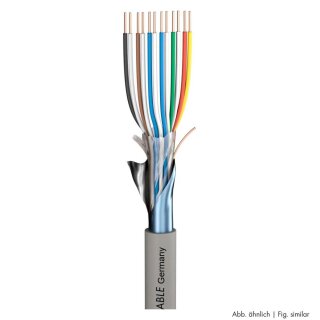 SOMMER CABLE Fernmeldekabel Logicable LG; PVC, flammwidrig; grau | 2 x 0,60 mm x Paarzahl 10
