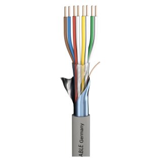SOMMER CABLE Fernmeldekabel Logicable LG; PVC, flammwidrig; grau | 2 x 0,50 mm² x Paarzahl 04