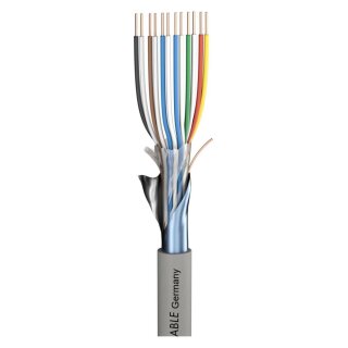 SOMMER CABLE Fernmeldekabel Logicable LG; PVC, flammwidrig; grau | 2 x 0,50 mm² x Paarzahl 06