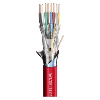 SOMMER CABLE Brandmeldekabel Logicable Safety BD; HM1 FRNC; rot | 2 x 0,50 mm² x Paarzahl 04
