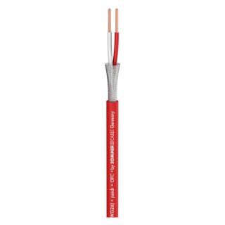 SOMMER CABLE Patch- & Mikrofonkabel SC-Scuba 14; 2 x 0,14 mm²; PVC Ø 3,80 mm; rot (25m)