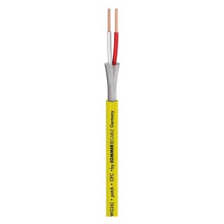 SOMMER CABLE Patch- & Mikrofonkabel SC-Scuba 14; 2 x 0,14 mm²; PVC Ø 3,80 mm; gelb (25m)