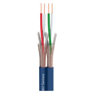 SOMMER CABLE Patch- & Mikrofonkabel SC-Peacock MKII; DMX: 2 x 0,22 mm²; S-PVC; 9,2 x 4,5 mm; blau