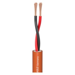 SOMMER CABLE Lautsprecherkabel Meridian Install SP215; 2 x 1,50 mm²; FRNC, Silikon Ø 9,00 mm; orange