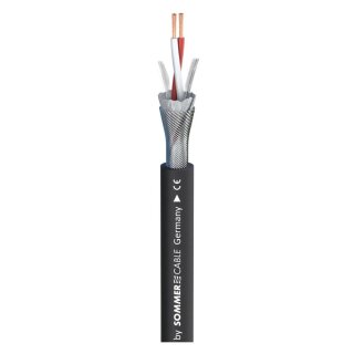 SOMMER CABLE Mikrofonkabel SC-Source MKII; 2 x 0,25 mm²; PVC Ø 6,50 mm; schwarz (100m)