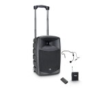 LD Systems ROADBUDDY 10 HS - Akkubetriebener Bluetooth-Lautsprecher mit Mixer, Bodypack und Headset