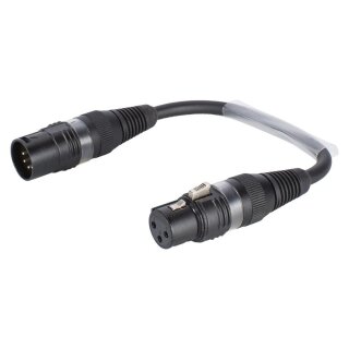 SOMMER CABLE Sommer cable  Adapterkabel | XLR 3-pol female/XLR 5-pol male gerade 0,30m | schwarz